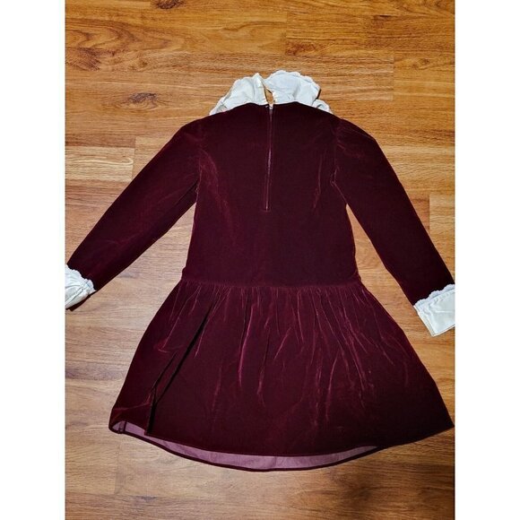 Vintage K.l.l Size 7  Red Velvet  Lace Bib Drop Waist‎ - Picture 4 of 4